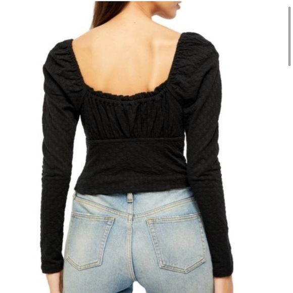 Free People Ladybug Black Lace Top - Picture 3 of 8